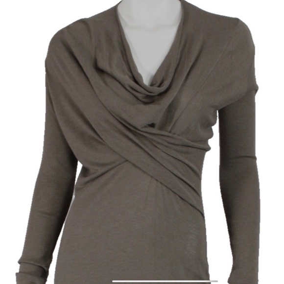 Rick Owens Lilies long sleeve draped top NWT 38IT, US2 - Picture 8 of 8